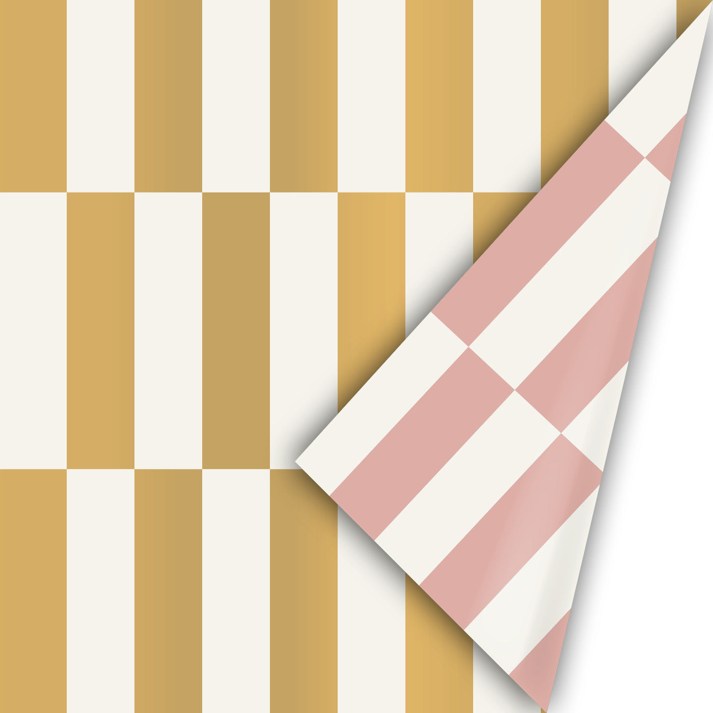 Cadeaupapier colorblocking - Goud