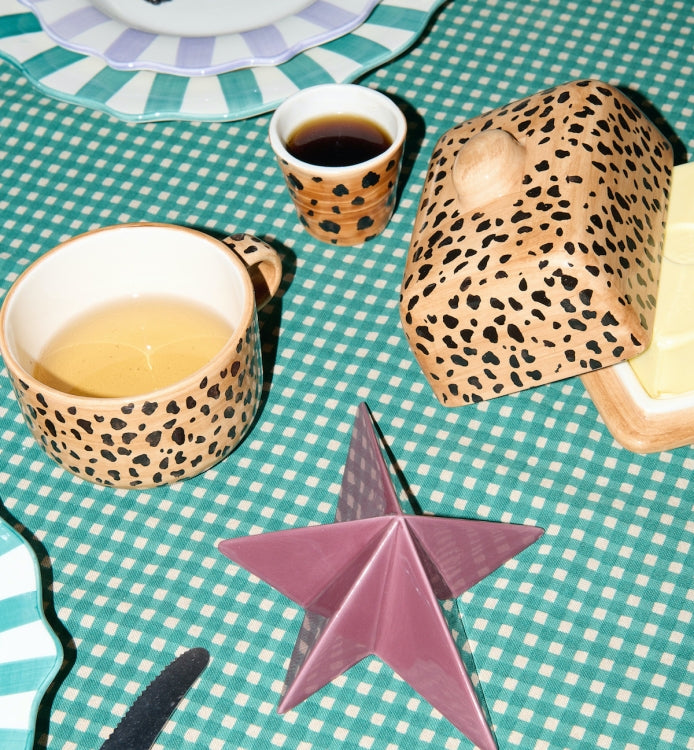 Leopard cappuccino mok