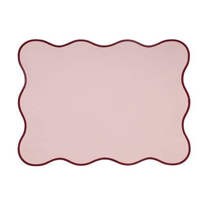Placemat Juul roze met rode rand