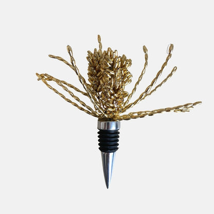 Flessenstop met gouden sliertjes