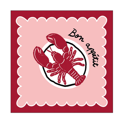Papieren servetten kreeft