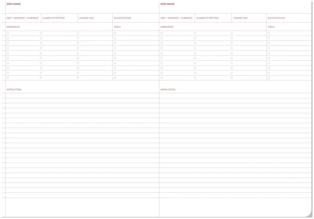Receptenboek streep