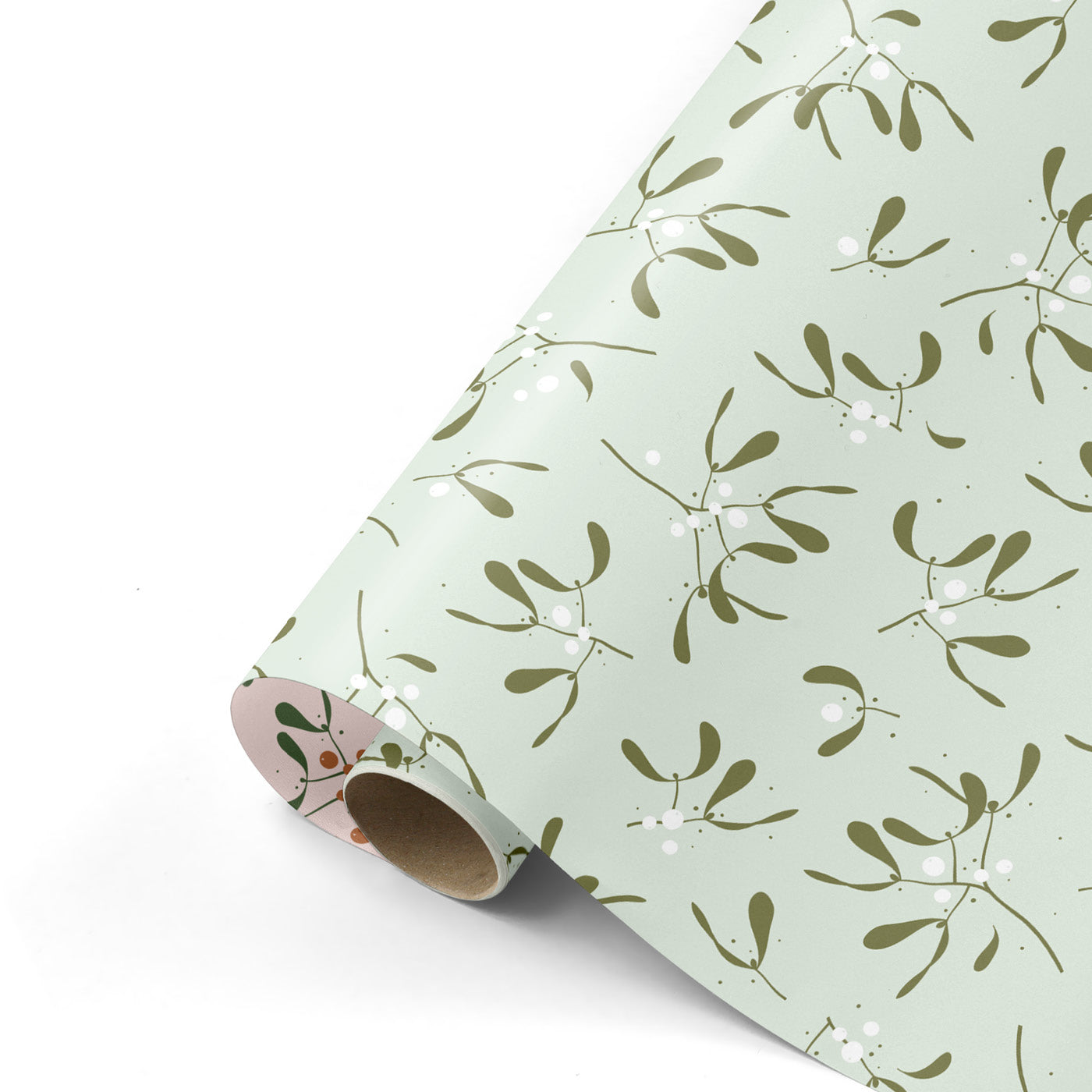Cadeaupapier Mistletoe rol - Salie