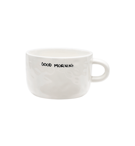 'Good Morning' cappuccino mok