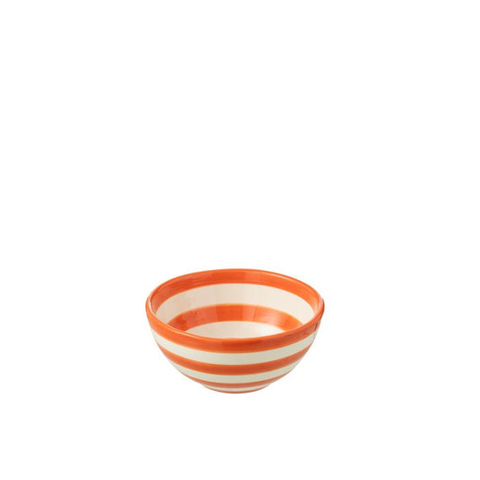 Bowl hoog oranje streep | small