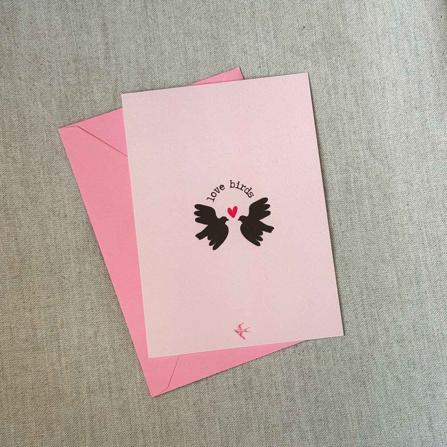 Wenskaart 'love birds'