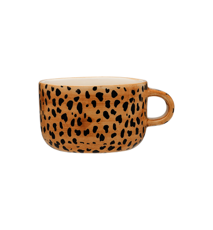 Leopard cappuccino mok