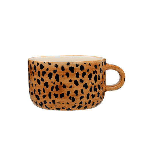 Leopard cappuccino mok