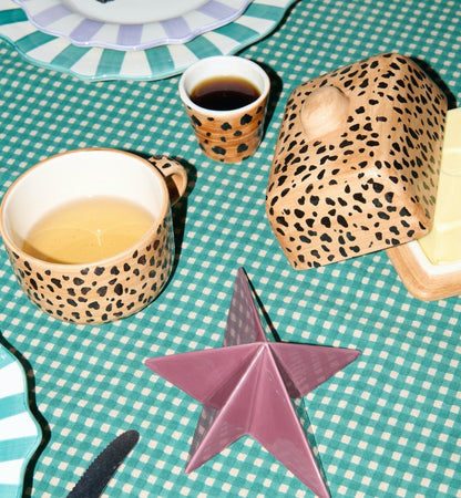 Leopard cappuccino mok