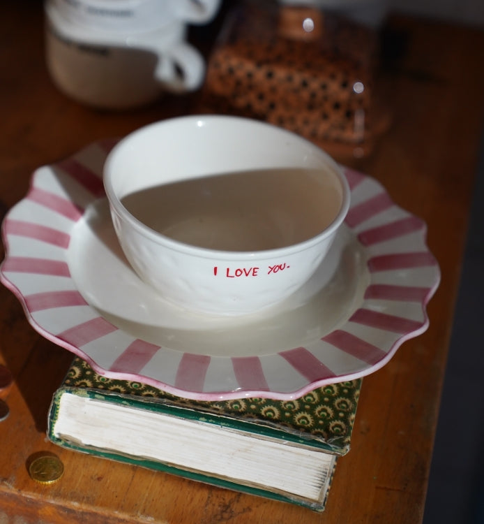 Pink Scalloped ontbijtbord