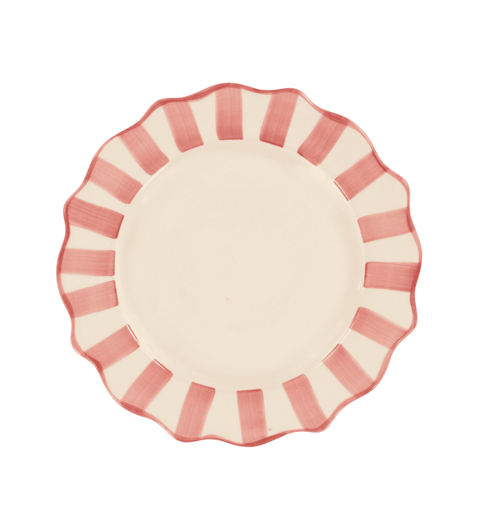 Pink Scalloped dinerbord