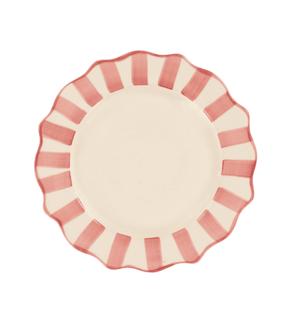 Pink Scalloped dinerbord