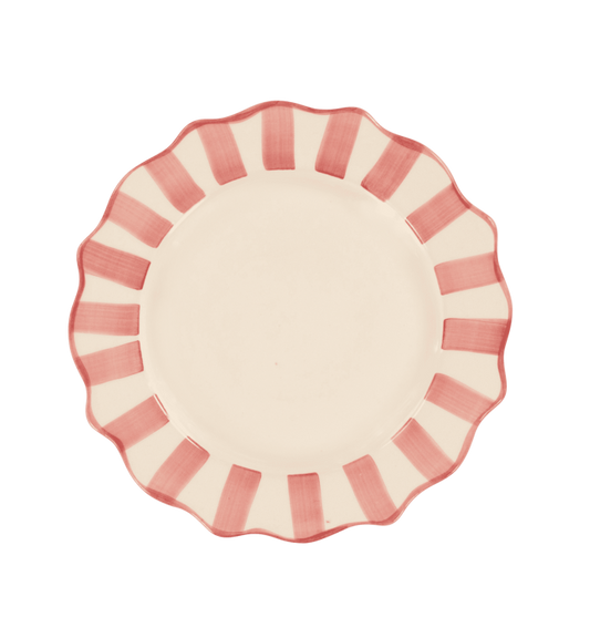 Pink Scalloped dinerbord