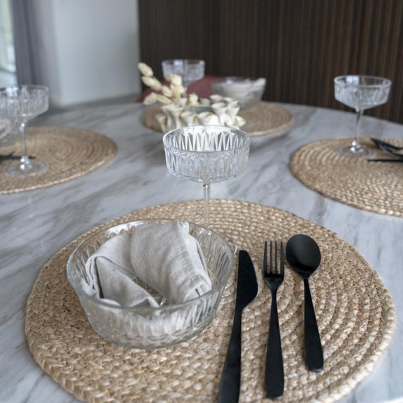 Placemats jute rond - set van 4