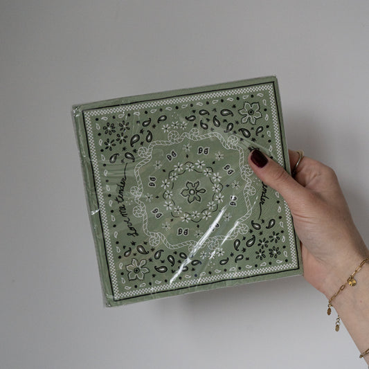 Papieren servetten bandana groen