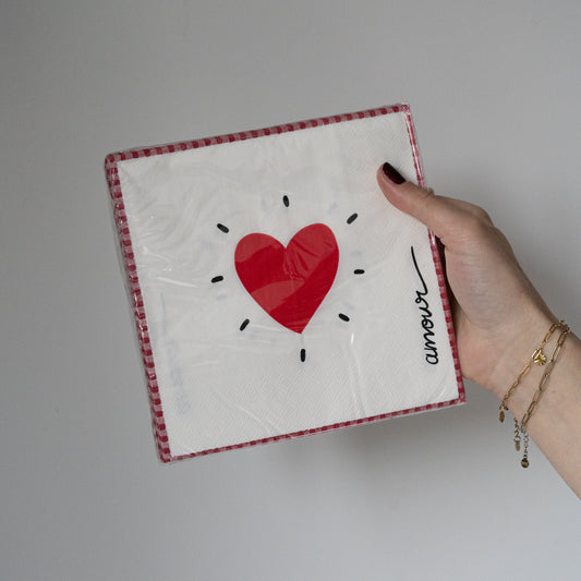 Papieren servetten amour