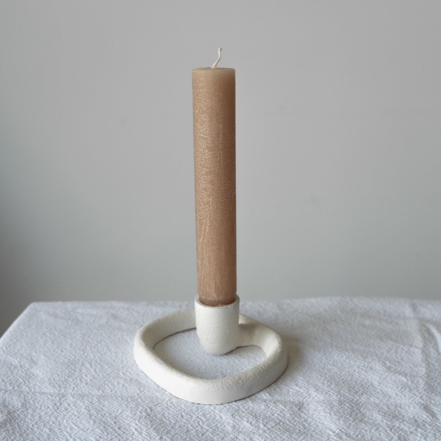 Dinerkaarsen Zand klein | Set van 6